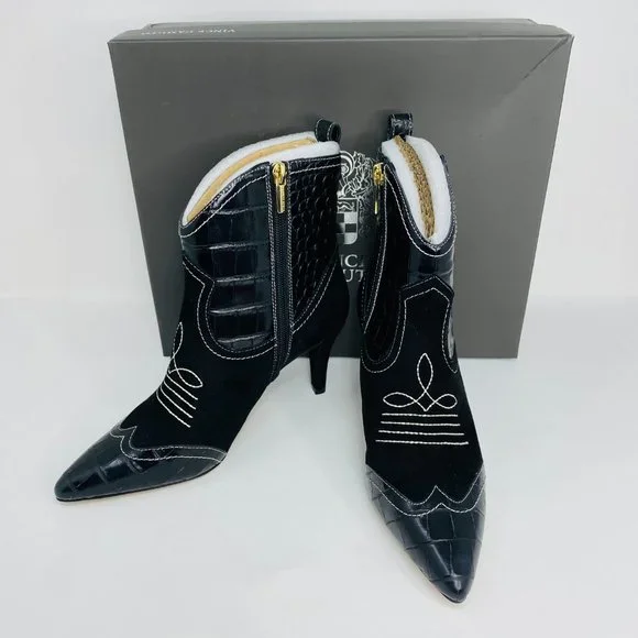 Vince Camuto Leather Saiovell Dress Bootie - Picture 2 of 9